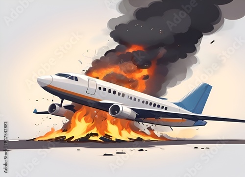 Airplane crash photo