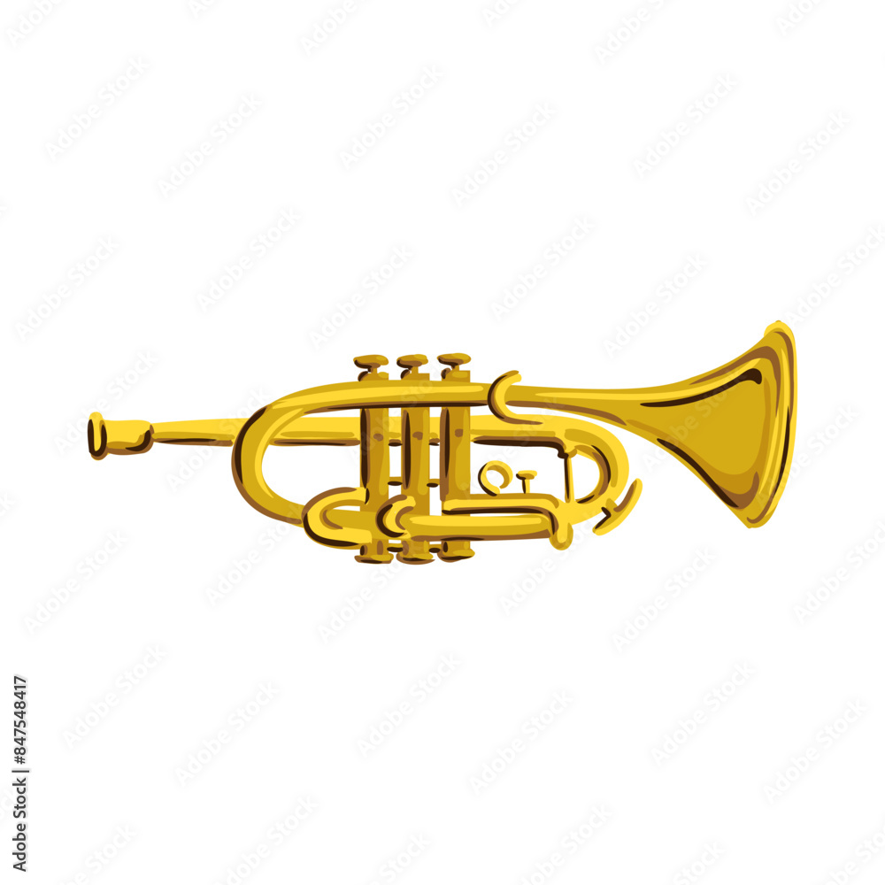 trumpet, vector drawing musical instrument isolated at white background, hand drawn illustration trumpet, vector drawing musical instrument isolated at white background, hand drawn illustration