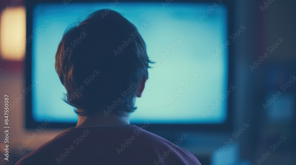 男, 男性, テレビ, モニター, パソコン, 画面, 映像, テレビを見る男性, 男性の後ろ姿, 後頭部, テクノロジー, Man, male, television, monitor, computer, screen, image, man watching television, male back view, back of man's head, technology 男, 男性, テレビ, モニター, パソコン, 画面, 映像, テレビを見る男性, 男性の後ろ姿, 後頭部, テクノロジー, Man, male, television, monitor, computer, screen, image, man watching television, male back view, back of man's head, technology