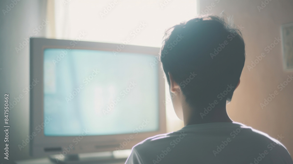 男, 男性, テレビ, モニター, パソコン, 画面, 映像, テレビを見る男性, 男性の後ろ姿, 後頭部, テクノロジー, Man, male, television, monitor, computer, screen, image, man watching television, male back view, back of man's head, technology 男, 男性, テレビ, モニター, パソコン, 画面, 映像, テレビを見る男性, 男性の後ろ姿, 後頭部, テクノロジー, Man, male, television, monitor, computer, screen, image, man watching television, male back view, back of man's head, technology