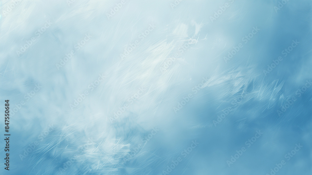 Fototapeta premium Powder Blue Light Gradient Background with Blurred Edges and Frosted Glass Texture, Minimalist Style with High Resolution and Uneven Distribution. 