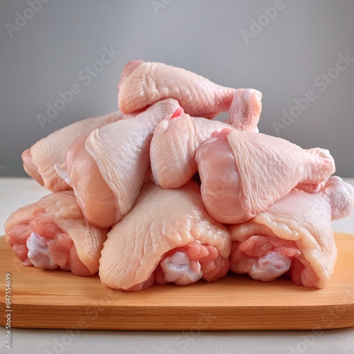 fresh chicken meat on white background