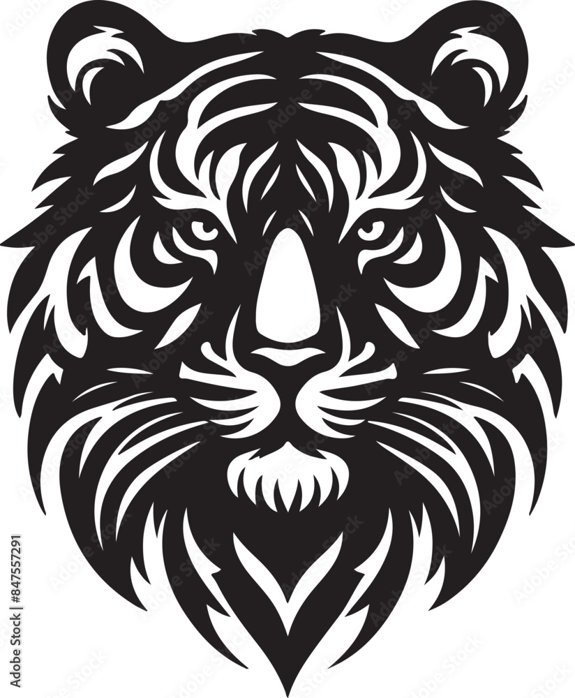 Fototapeta premium A cute tiger looks great