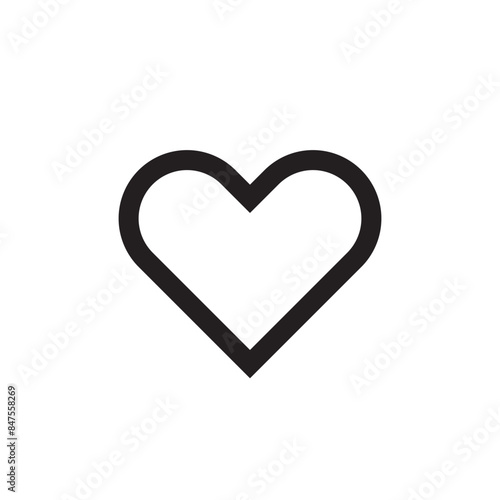 heart icon outline stroke vector eps