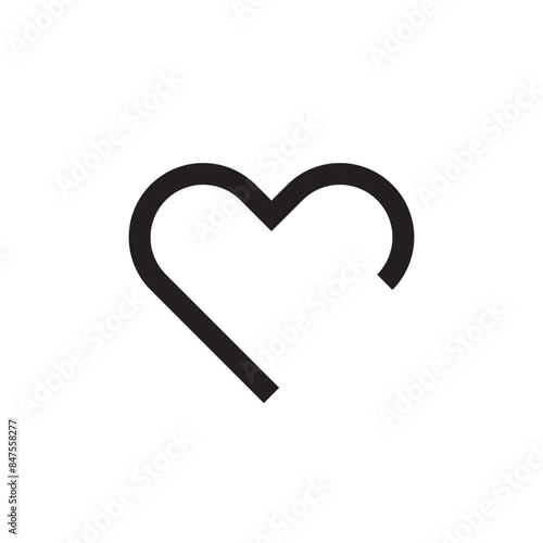 heart icon outline stroke vector eps