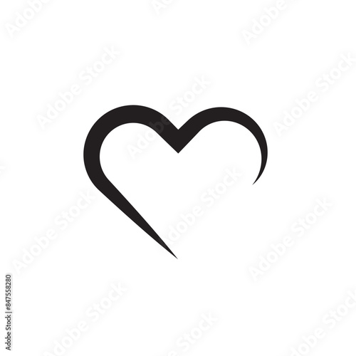 heart icon outline stroke vector eps