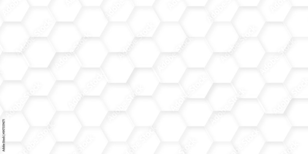 Abstract background with hexagons. Geometric hexagon polygonal pattern background vector. seamless bright white abstract honeycomb grid 3d cell tile technology texture backdrop concept. Abstract background with hexagons. Geometric hexagon polygonal pattern background vector. seamless bright white abstract honeycomb grid 3d cell tile technology texture backdrop concept.