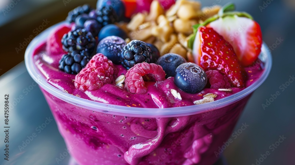 Delicious Acai Bowl Smoothie in the Afternoon Delicious Acai Bowl Smoothie in the Afternoon