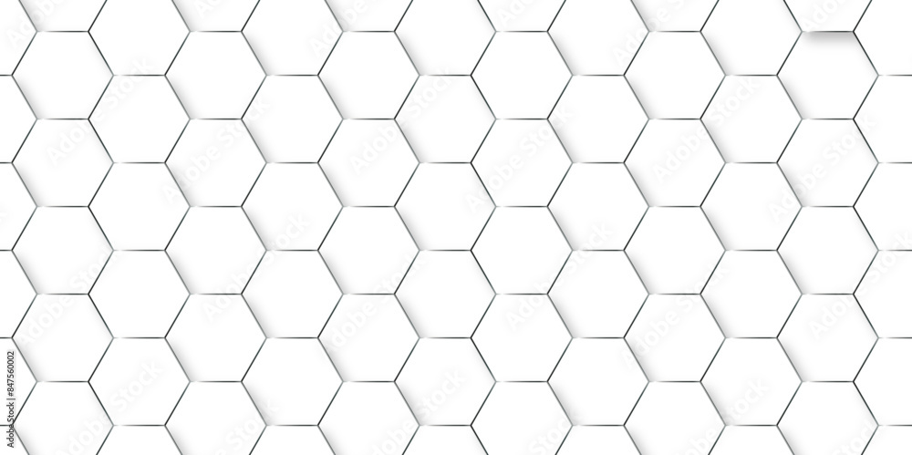 Abstract background with hexagons. Geometric hexagon polygonal pattern background vector. seamless bright white abstract honeycomb grid 3d cell tile technology texture backdrop concept. Abstract background with hexagons. Geometric hexagon polygonal pattern background vector. seamless bright white abstract honeycomb grid 3d cell tile technology texture backdrop concept.