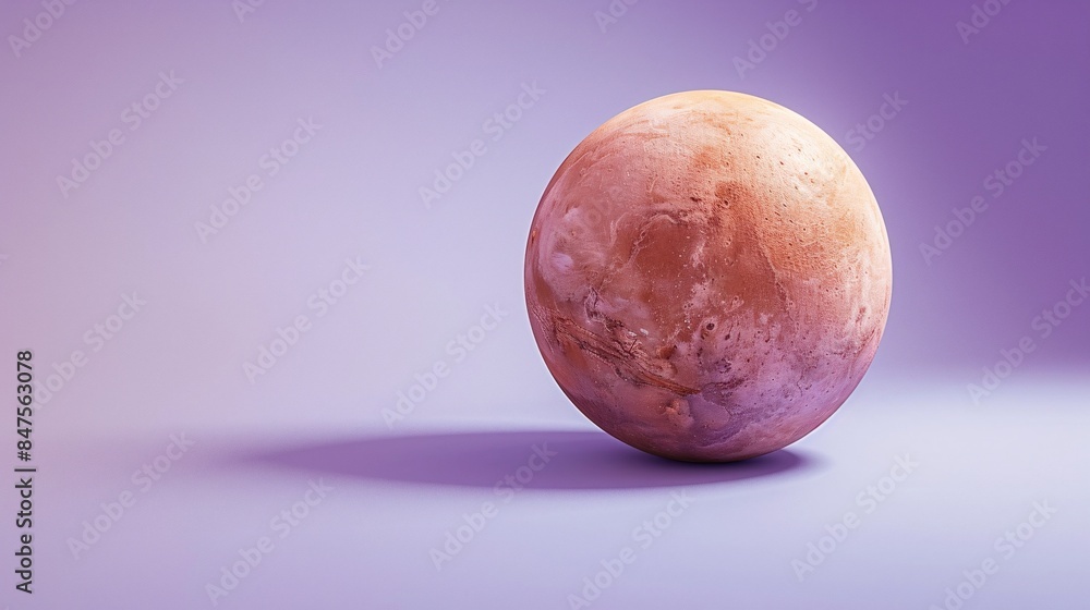 Fototapeta premium 3D Realistic Mars Sphere with Soft Lighting