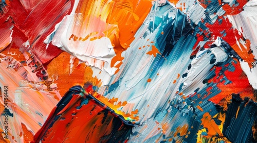 Bold impasto brushwork explosive abstract background