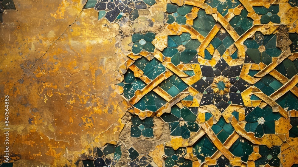 Byzantine mosaics abstract Islamic tilework background Byzantine mosaics abstract Islamic tilework background
