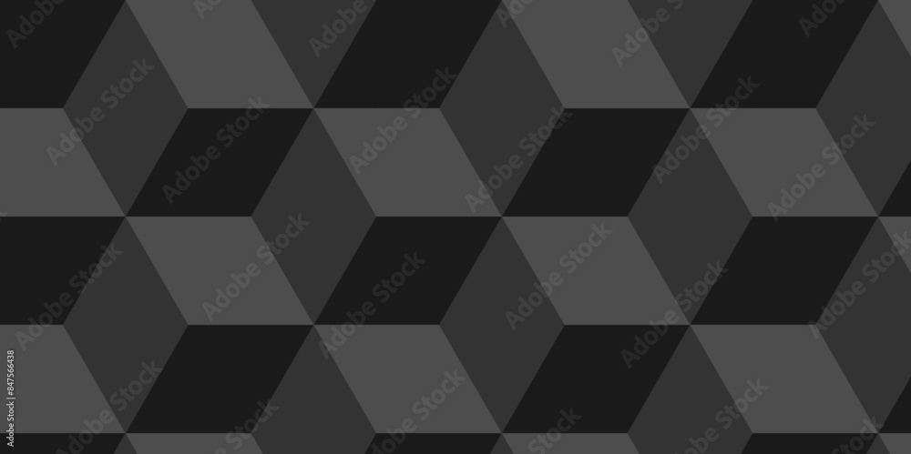 Seamless abstract Black and gray background from cubes and lines. Geometric tiles and mosaic creative stylish seamless pattern block cube background. minimal hexagon Cubes mosaic shape vector design. Seamless abstract Black and gray background from cubes and lines. Geometric tiles and mosaic creative stylish seamless pattern block cube background. minimal hexagon Cubes mosaic shape vector design.
