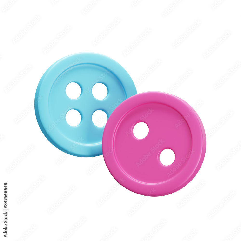cloth button 3D illustration cloth button 3D illustration