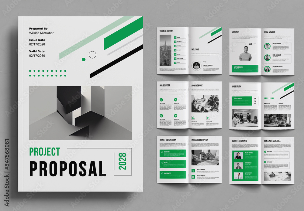 Business Proposal Template Design Stock Template | Adobe Stock