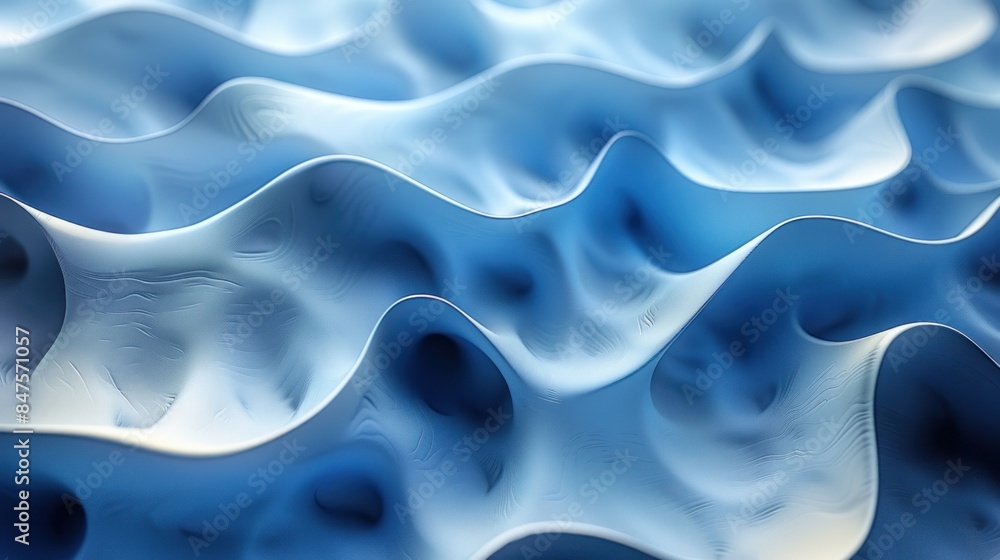 Obraz premium Abstract Blue Wavy Texture