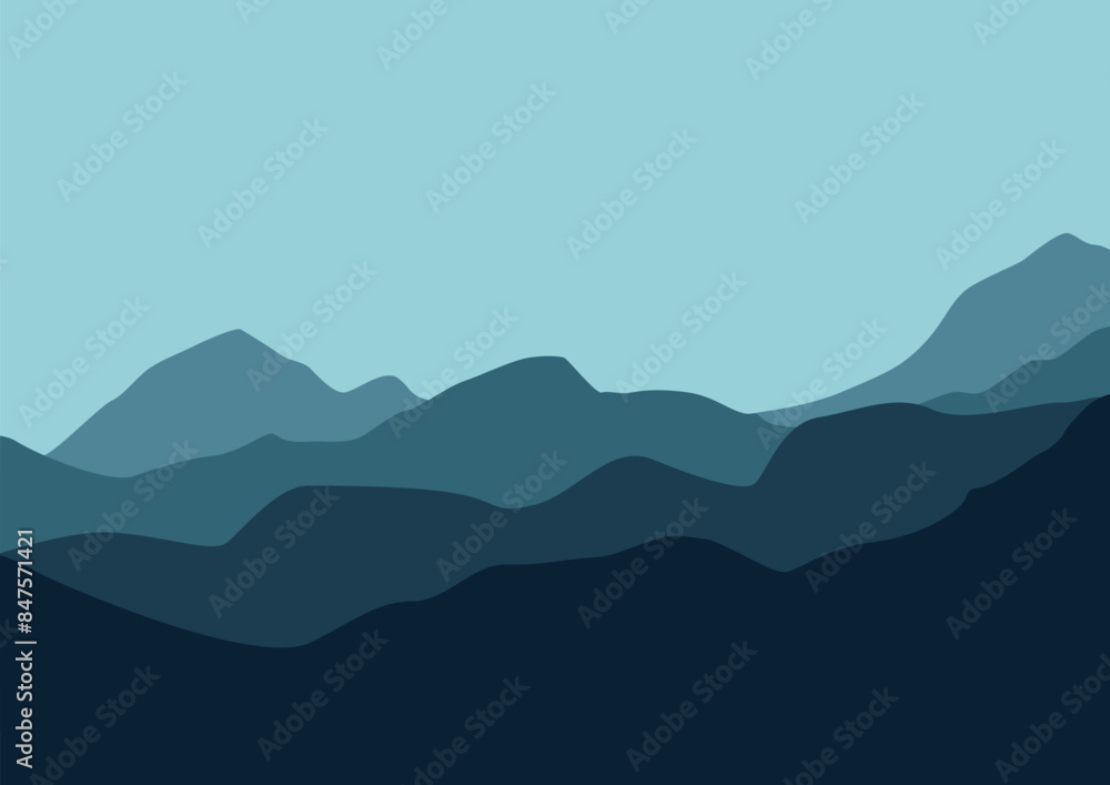 Mountains in nature landscape, illustration design in for background. Mountains in nature landscape, illustration design in for background.