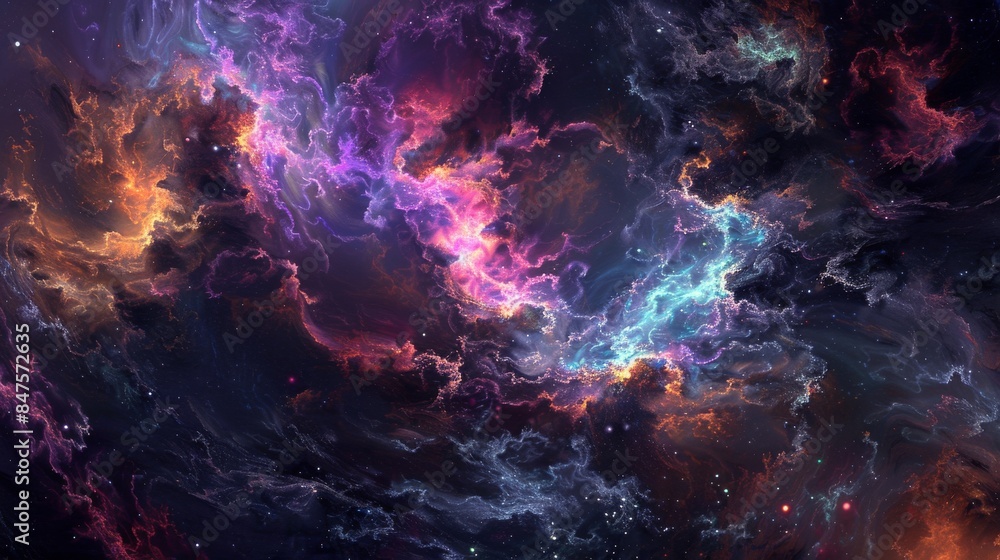 Fototapeta premium Eldritch cosmic realms abstract background