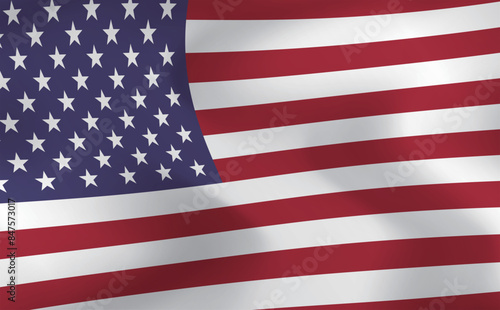 アメリカの独立記念日4th of julyを祝う星条旗とフレーム背景_アメリカ合衆国USAの国旗のコピースペース素材