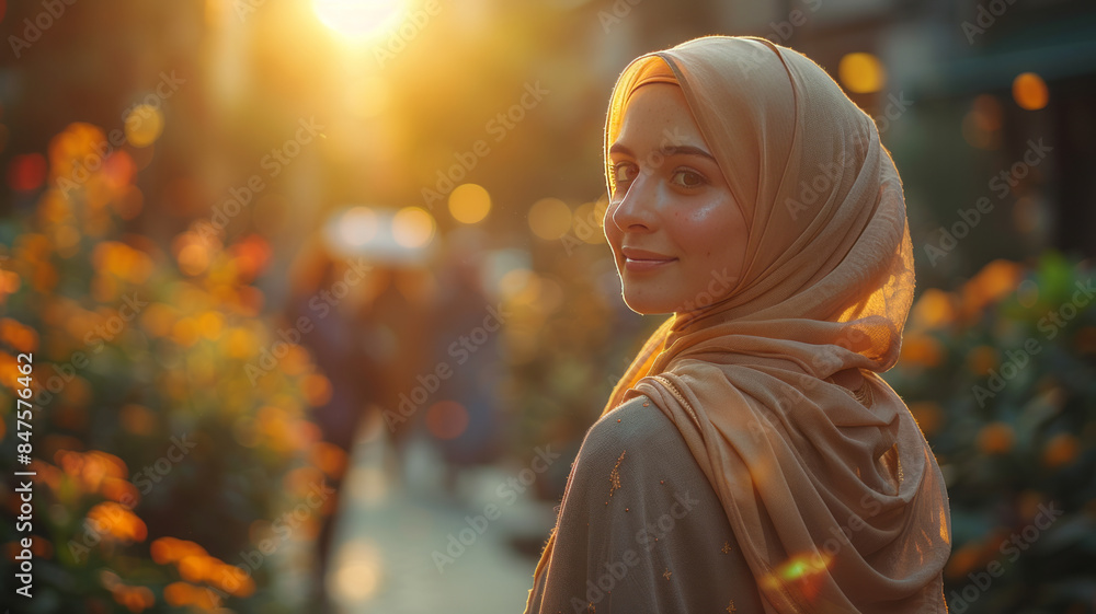 islam, muslim, arabic vibes, beautiful, a muslim woman standing in front of camera,generative ai islam, muslim, arabic vibes, beautiful, a muslim woman standing in front of camera,generative ai