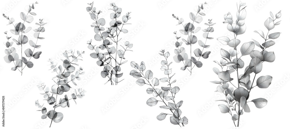minimalist line drawing, a drawing of eucalyptus , in the style of minimalism minimalist line drawing, a drawing of eucalyptus , in the style of minimalism