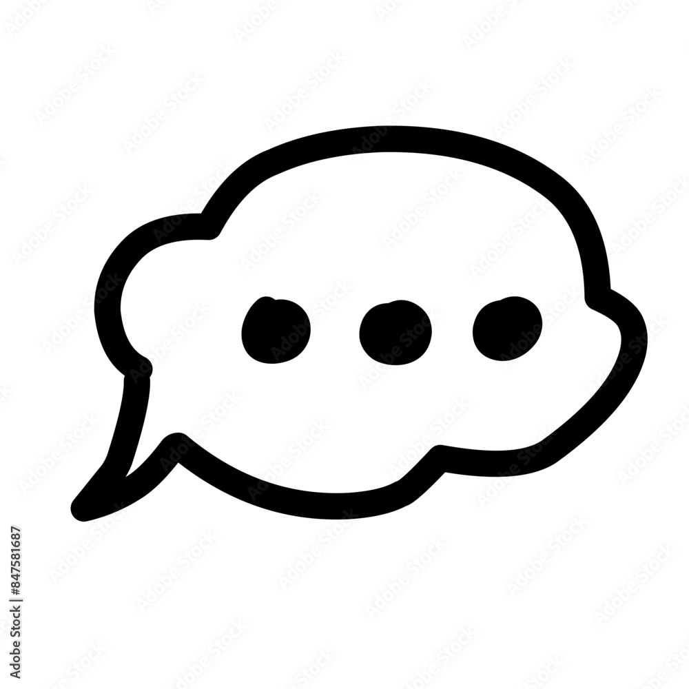 Fototapeta premium Chat Bubble Line Icon