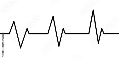 vector illustration of the heartbeat line. Electrocardiogram. Heart pulse. Emergency EKG monitoring illustration 