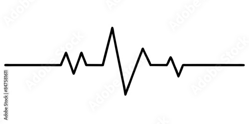 vector illustration of the heartbeat line. Electrocardiogram. Heart pulse. Emergency EKG monitoring illustration 