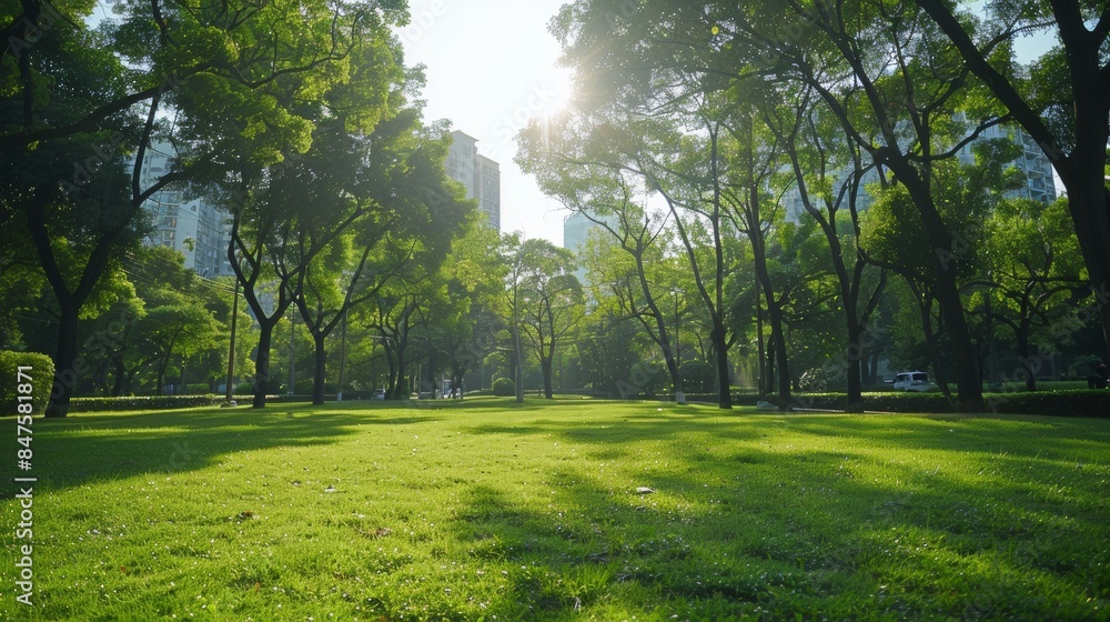 Obraz premium Fresh Air in a Spacious City Park 