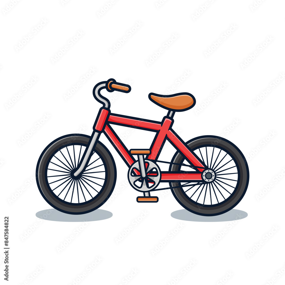 red cartoon bicycle illustration design red cartoon bicycle illustration design
