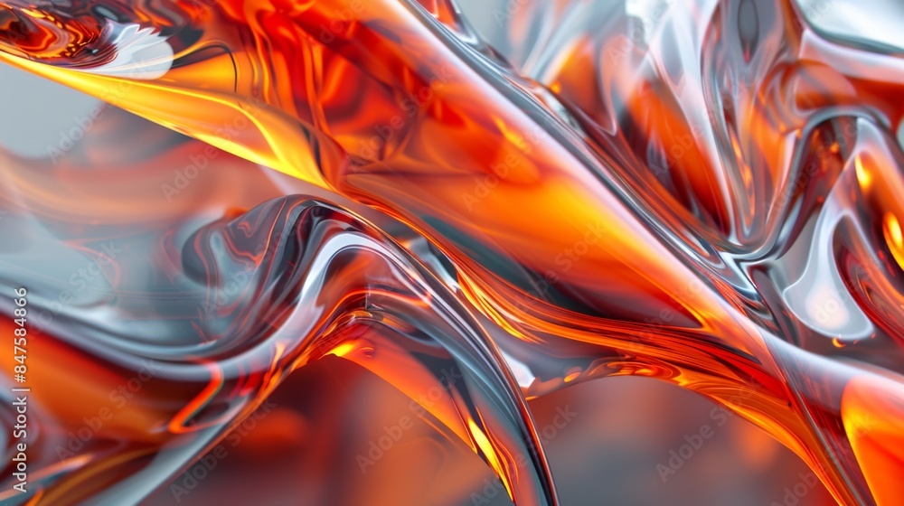 Obraz premium Molten lava glass sculptures abstract background