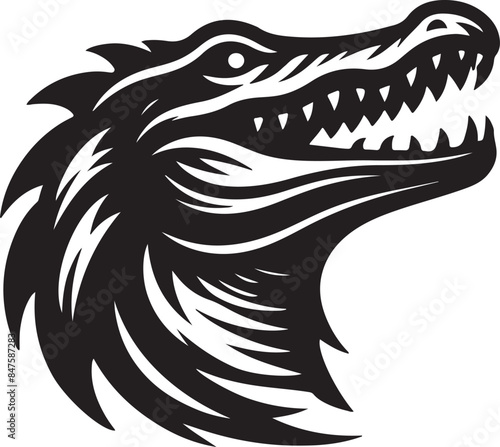 crocodile silhouette vector design