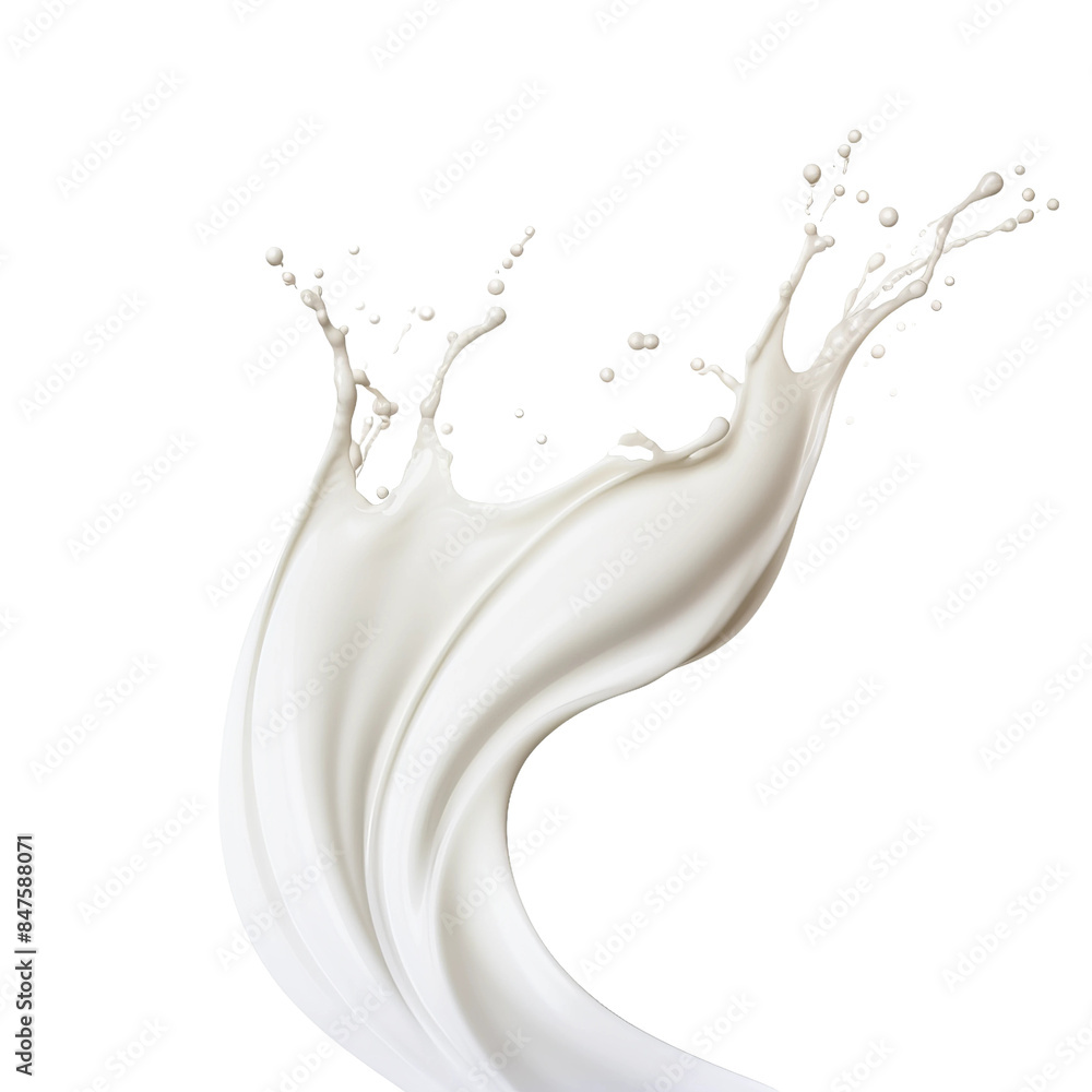 white smooth dairy milk wave on an isolated white background white smooth dairy milk wave on an isolated white background
