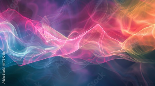 Translucent layered brushstrokes auroras abstract background