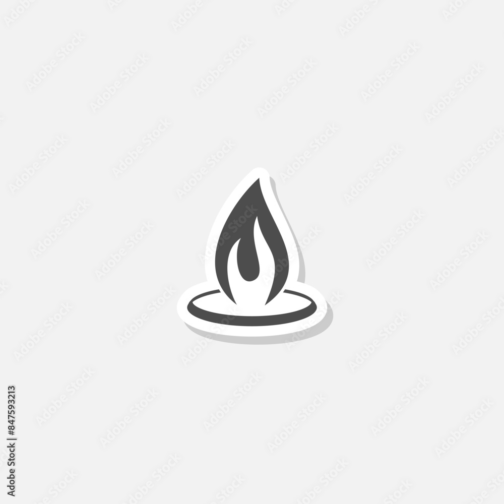 Natural Gas Icon sticker isolated on gray background Natural Gas Icon sticker isolated on gray background