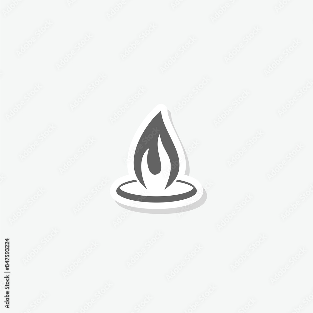 Natural Gas Icon sticker isolated on gray background Natural Gas Icon sticker isolated on gray background