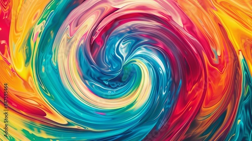 Vibrant liquid colors hypnotic psychedelic vortices abstract background