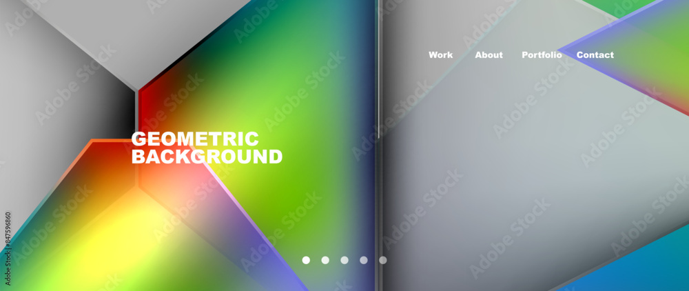 Flowing bright neon gradients geometric abstract background with triangles and lines. Fluid color pattern of color liquid gradient background for wallpaper, banner, background, card, landing page Flowing bright neon gradients geometric abstract background with triangles and lines. Fluid color pattern of color liquid gradient background for wallpaper, banner, background, card, landing page