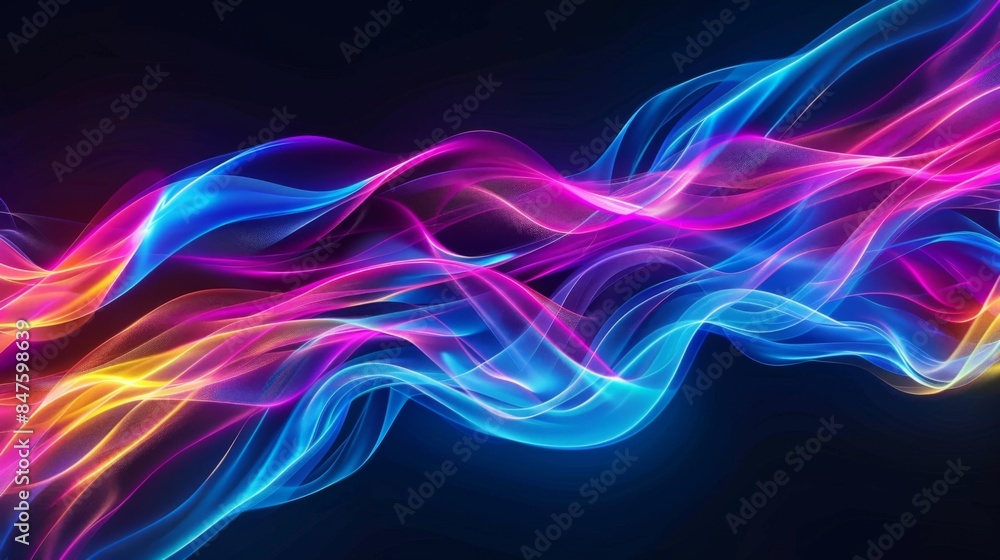 Fototapeta premium Abstract neon lights background illusttration geenerateed byy ai