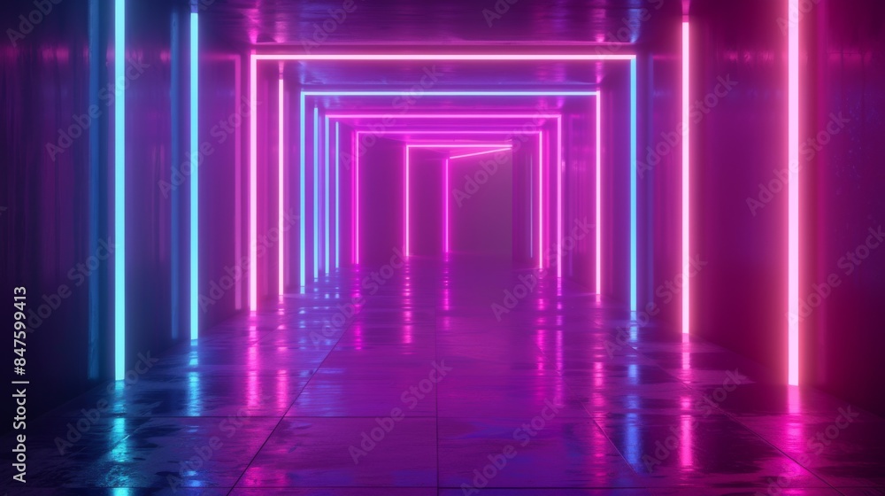 Abstract neon light background illustration generated by ai Abstract neon light background illustration generated by ai