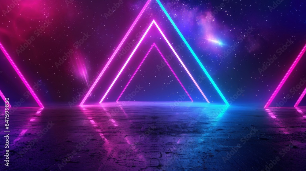 Abstract neon light background illustration generated by ai Abstract neon light background illustration generated by ai