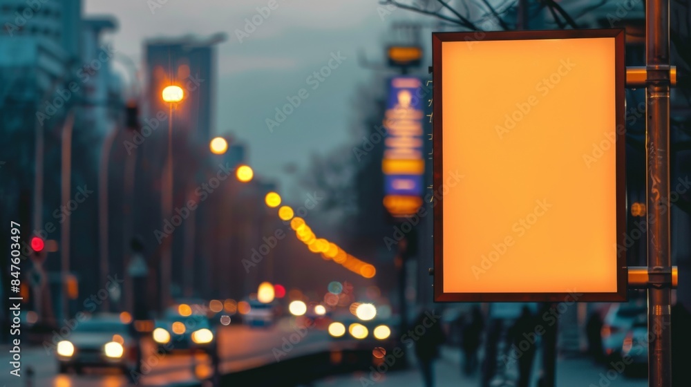 Billboard in the city. Illustration generated by ai Billboard in the city. Illustration generated by ai