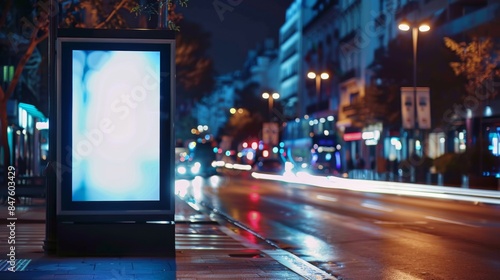 Billboard in the city. Illustration generated by ai