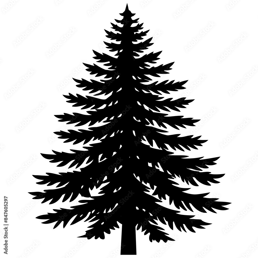 fir tree icon silhouette vector illustration fir tree icon silhouette vector illustration