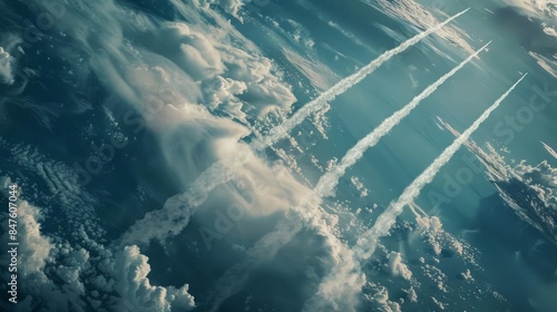 A hightech climate engineering project using geoengineering techniques to control and stabilize global temperatures photo