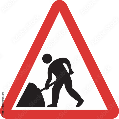 a vector road repair sign