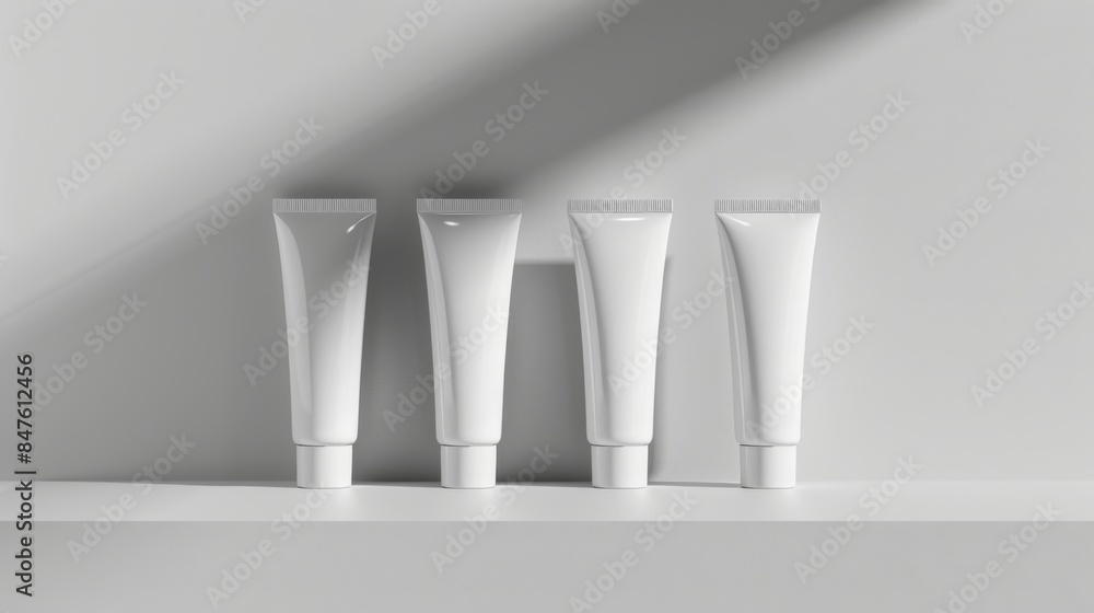 Cosmetic tubes mock up illustration generated by ai Cosmetic tubes mock up illustration generated by ai