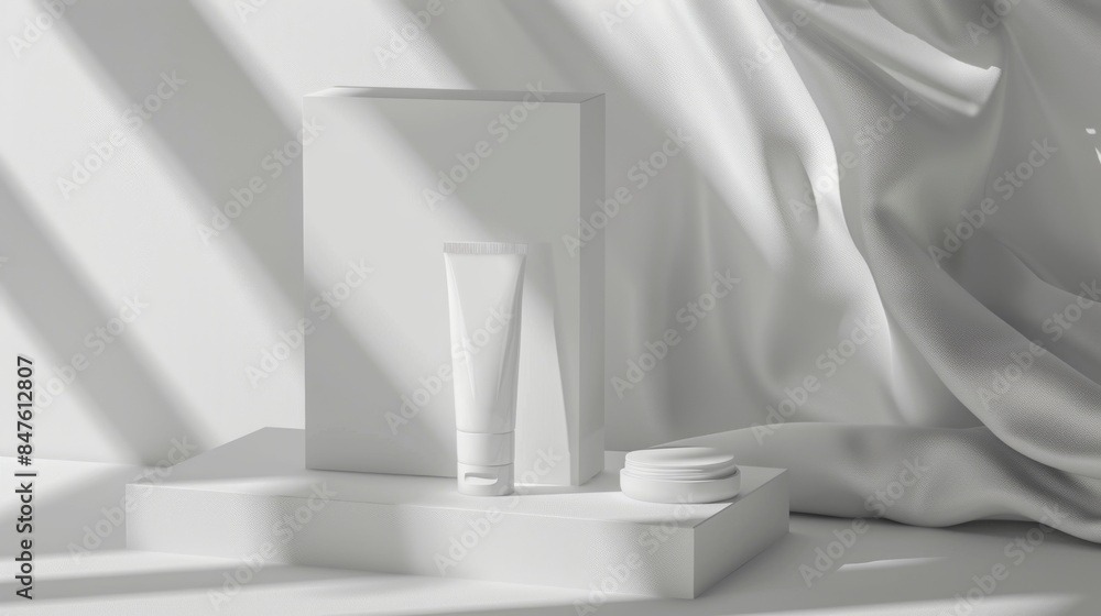 Cosmetic tubes mock up illustration generated by ai Cosmetic tubes mock up illustration generated by ai