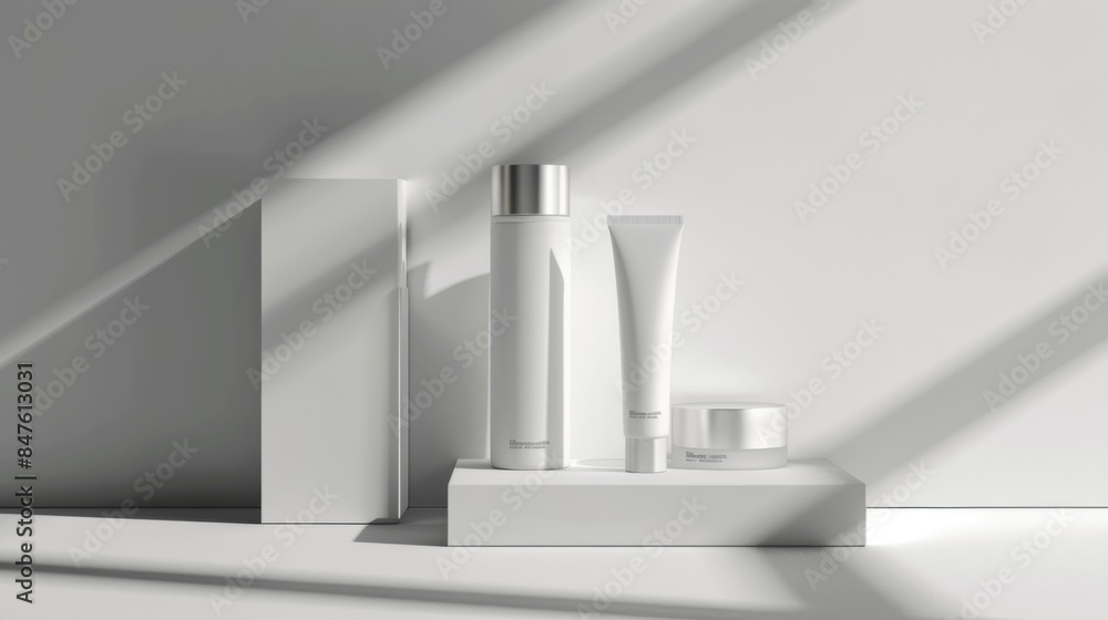 Cosmetic tubes mock up illustration generated by ai Cosmetic tubes mock up illustration generated by ai