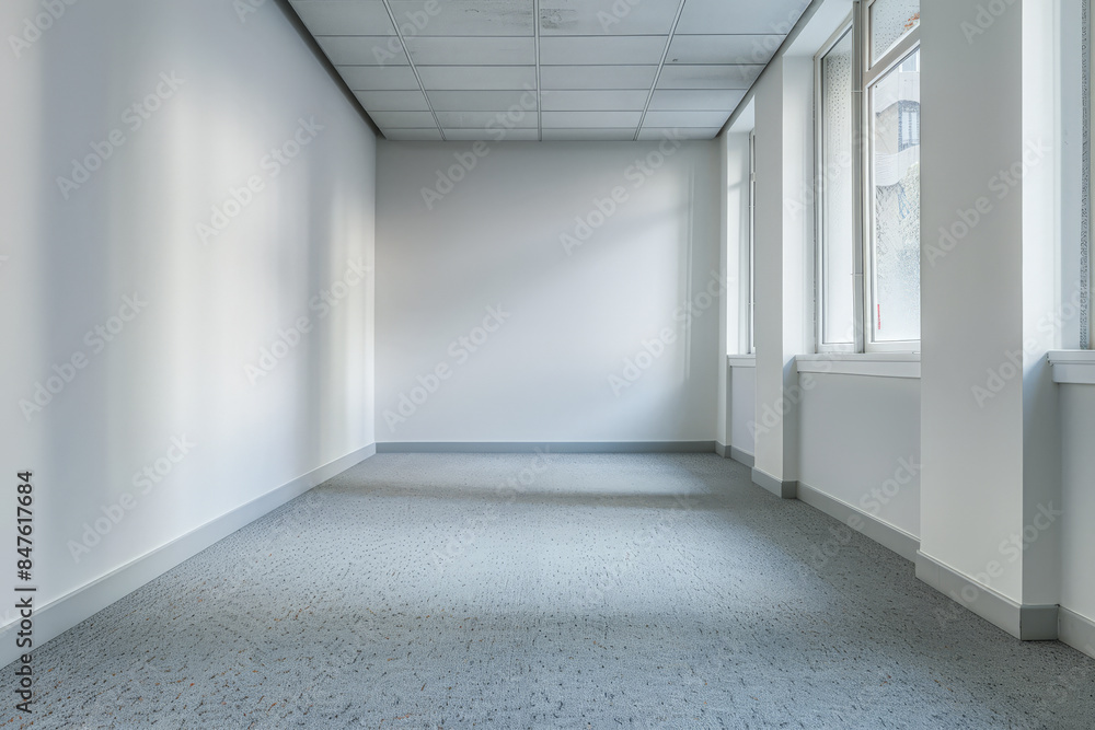 Empty office space with minimal furniture and copy space for text. Empty office space with minimal furniture and copy space for text.
